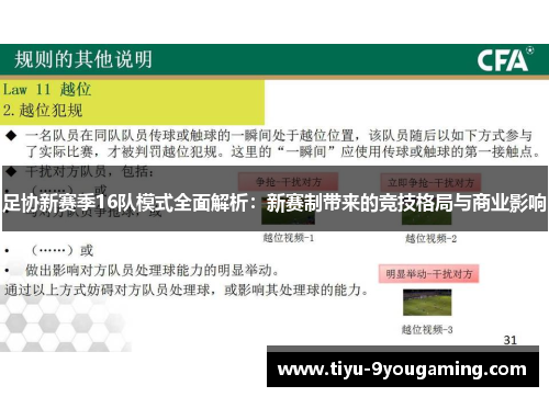 足协新赛季16队模式全面解析:新赛制带来的竞技格局与商业影响 足协新赛季16队模式全面解析:新赛制带来的竞技格局与商业影响