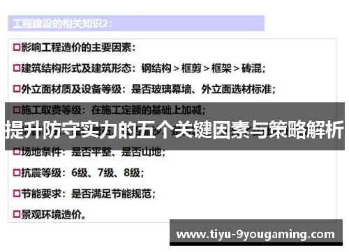 提升防守实力的五个关键因素与策略解析