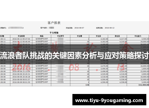 流浪者队挑战的关键因素分析与应对策略探讨